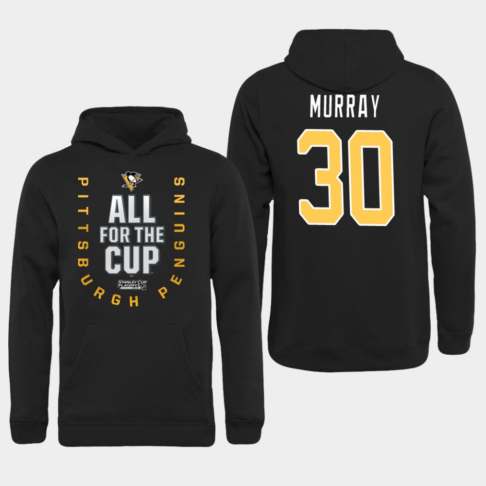 Men NHL Pittsburgh Penguins #30 Murray black All for the Cup Hoodie